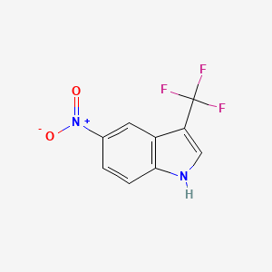 molecular formula C9H5F3N2O2 B8140724 5-nitro-3-(trifluoromethyl)-1H-indole 