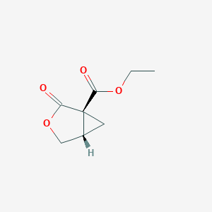 molecular formula C8H10O4 B8140750 (1R,5S)-Ethyl 2-oxo-3-oxabicyclo[3.1.0]hexane-1-carboxylate 