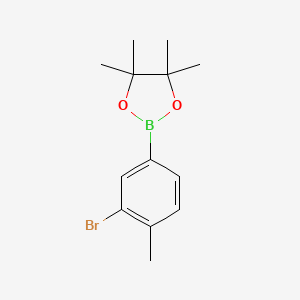 molecular formula C13H18BBrO2 B8140787 3-Bromo-4-methylphenylboronic acid pinacol ester 