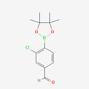 molecular formula C13H16BClO3 B8140790 2-Chloro-4-formylphenylboronic acid pinacol ester 