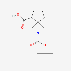 molecular formula C13H21NO4 B8140796 2-(tert-Butoxycarbonyl)-2-azaspiro[3.4]octane-5-carboxylic acid 