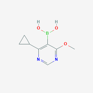 molecular formula C8H11BN2O3 B8140802 (4-Cyclopropyl-6-methoxypyrimidin-5-yl)boronic acid 