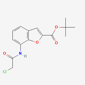 molecular formula C15H16ClNO4 B8140810 Tert-butyl 7-[(2-chloroacetyl)amino]-1-benzofuran-2-carboxylate 