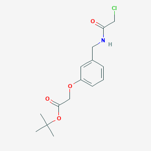 molecular formula C15H20ClNO4 B8140814 Tert-butyl 2-[3-[[(2-chloroacetyl)amino]methyl]phenoxy]acetate 