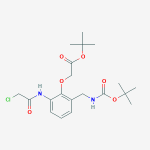 Tert-butyl 2-[2-[(2-chloroacetyl)amino]-6-[[(2-methylpropan-2-yl)oxycarbonylamino]methyl]phenoxy]acetate