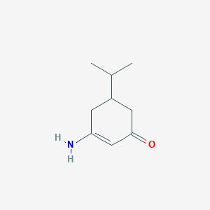 molecular formula C9H15NO B8140837 3-Amino-5-isopropylcyclohex-2-en-1-one 