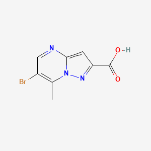 molecular formula C8H6BrN3O2 B8140865 6-Bromo-7-methylpyrazolo[1,5-a]pyrimidine-2-carboxylic acid 