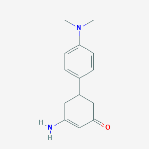 molecular formula C14H18N2O B8140903 3-Amino-5-(4-dimethylamino-phenyl)-cyclohex-2-en-1-one 
