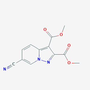 molecular formula C12H9N3O4 B8140913 Dimethyl 6-cyanopyrazolo[1,5-a]pyridine-2,3-dicarboxylate 