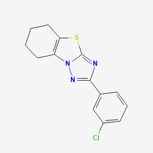 molecular formula C14H12ClN3S B8140949 2-(3-Chlorophenyl)-5,6,7,8-tetrahydro-[1,2,4]triazolo[5,1-b][1,3]benzothiazole 