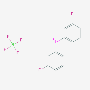 molecular formula C12H8BF6I B8140958 Bis(3-fluorophenyl)iodanium;tetrafluoroborate 