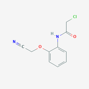 molecular formula C10H9ClN2O2 B8140979 2-chloro-N-[2-(cyanomethoxy)phenyl]acetamide 