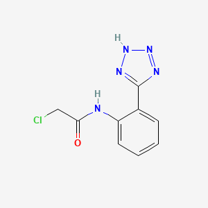 molecular formula C9H8ClN5O B8140988 2-chloro-N-[2-(2H-tetrazol-5-yl)phenyl]acetamide 