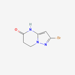 molecular formula C6H6BrN3O B8141004 2-bromo-6,7-dihydro-4H-pyrazolo[1,5-a]pyrimidin-5-one 