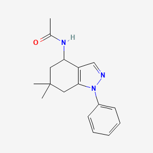 molecular formula C17H21N3O B8141043 N-(6,6-Dimethyl-1-phenyl-4,5,6,7-tetrahydro-1H-indazole-4-yl)acetamide 