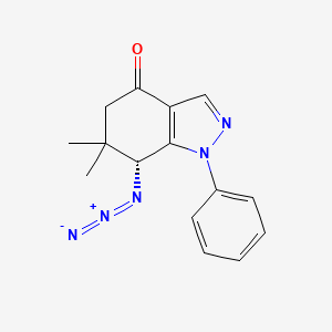 1-Phenyl-6,6-dimethyl-7beta-azido-6,7-dihydro-1H-indazole-4(5H)-one