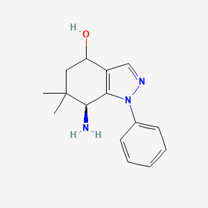 (7S)-7-amino-6,6-dimethyl-1-phenyl-5,7-dihydro-4H-indazol-4-ol