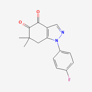 1-(4-fluorophenyl)-6,6-dimethyl-7H-indazole-4,5-dione