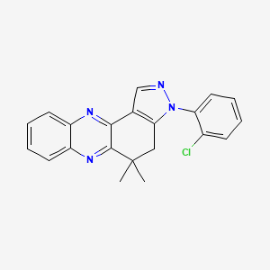 molecular formula C21H17ClN4 B8141519 3-(2-chlorophenyl)-5,5-dimethyl-4H-pyrazolo[4,3-a]phenazine 