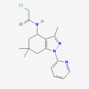2-chloro-N-(3,6,6-trimethyl-1-pyridin-2-yl-5,7-dihydro-4H-indazol-4-yl)acetamide