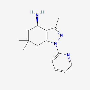 (4R)-3,6,6-trimethyl-1-pyridin-2-yl-5,7-dihydro-4H-indazol-4-amine
