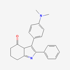 molecular formula C22H22N2O B8142528 3-[4-(Dimethylamino)phenyl]-2-phenyl-3a,5,6,7-tetrahydroindol-4-one 