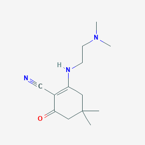 molecular formula C13H21N3O B8142547 2-[2-(Dimethylamino)ethylamino]-4,4-dimethyl-6-oxocyclohexene-1-carbonitrile 