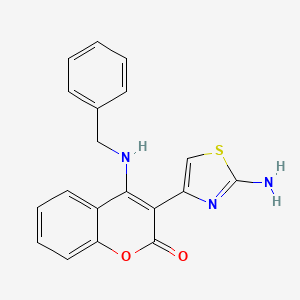 3-(2-Amino-1,3-thiazol-4-yl)-4-(benzylamino)chromen-2-one