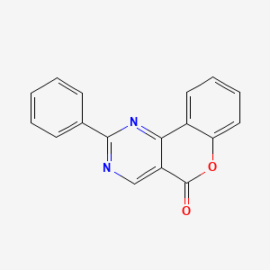 molecular formula C17H10N2O2 B8142786 2-Phenylchromeno[4,3-d]pyrimidin-5-one 