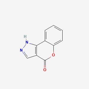 molecular formula C10H6N2O2 B8142822 [1]苯并吡喃并[4,3-c]吡唑-4(1H)-酮 CAS No. 4744-64-3