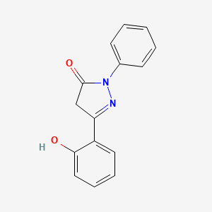 molecular formula C15H12N2O2 B8142896 5-(2-hydroxyphenyl)-2-phenyl-4H-pyrazol-3-one 