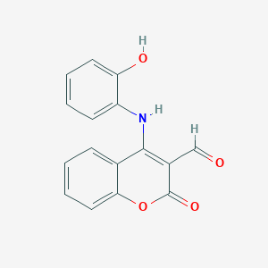 molecular formula C16H11NO4 B8142900 4-(2-Hydroxyanilino)-2-oxochromene-3-carbaldehyde 