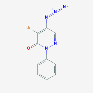 molecular formula C10H6BrN5O B8142974 5-Azido-4-bromo-2-phenylpyridazin-3-one 