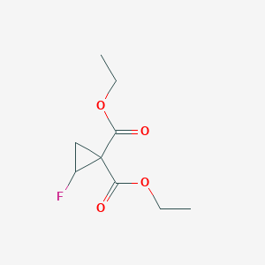 molecular formula C9H13FO4 B8143004 2-氟环丙烷-1,1-二甲酸二乙酯 