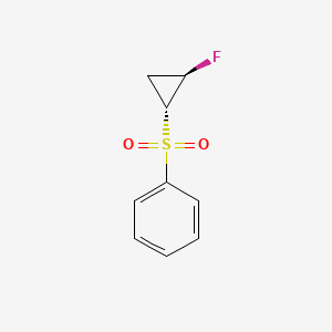 molecular formula C9H9FO2S B8143011 [(1R,2R)-2-fluorocyclopropyl]sulfonylbenzene 