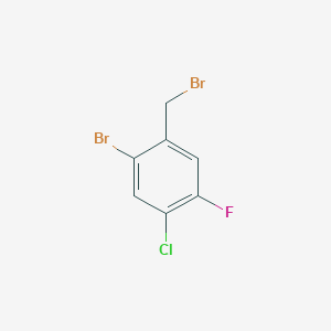 molecular formula C7H4Br2ClF B8143039 1-Bromo-2-bromomethyl-5-chloro-4-fluoro-benzene 