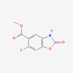 molecular formula C9H6FNO4 B8143114 Methyl 6-fluoro-2-oxo-2,3-dihydrobenzo[d]oxazole-5-carboxylate 