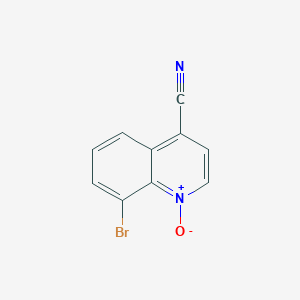 molecular formula C10H5BrN2O B8143127 8-Bromo-1-oxidoquinolin-1-ium-4-carbonitrile 
