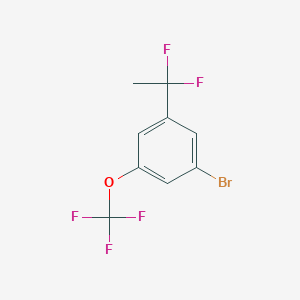 molecular formula C9H6BrF5O B8143142 1-Bromo-3-(1,1-difluoroethyl)-5-(trifluoromethoxy)benzene 