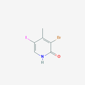 molecular formula C6H5BrINO B8143154 3-Bromo-5-iodo-4-methyl-2(1H)-pyridinone CAS No. 637348-82-4