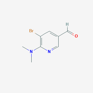 molecular formula C8H9BrN2O B8143165 5-Bromo-6-(dimethylamino)pyridine-3-carbaldehyde 