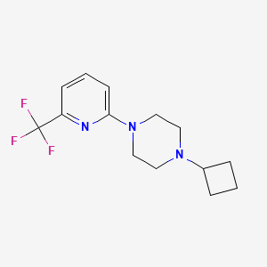 molecular formula C14H18F3N3 B8143168 1-Cyclobutyl-4-[6-(trifluoromethyl)pyridin-2-yl]piperazine 