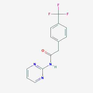 molecular formula C13H10F3N3O B8143185 N-(pyrimidin-2-yl)-2-[4-(trifluoromethyl)phenyl]acetamide 