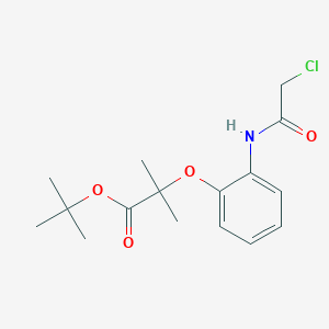 molecular formula C16H22ClNO4 B8143224 Tert-butyl 2-[2-[(2-chloroacetyl)amino]phenoxy]-2-methylpropanoate 