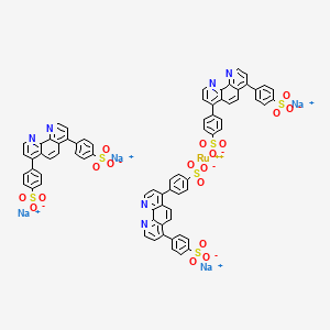 molecular formula C72H42N6Na4O18RuS6 B8143255 tetrasodium,4-(1,10-phenanthrolin-4-yl)benzenesulfonate,ruthenium((II)) 
