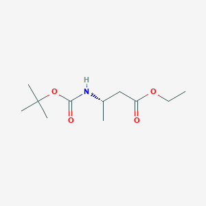 molecular formula C11H21NO4 B8143271 (S)-ethyl 3-((tert-butoxycarbonyl)amino)butanoate 