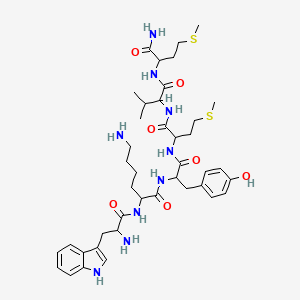 molecular formula C41H61N9O7S2 B8143282 H-Trp-Lys-Tyr-Met-Val-Met-NH2 