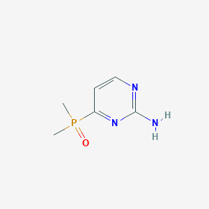 molecular formula C6H10N3OP B8143293 (2-氨基嘧啶-4-基)二甲基膦氧化物 