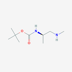 molecular formula C9H20N2O2 B8143314 Tert-butyl N-[(2R)-1-(methylamino)propan-2-YL]carbamate 