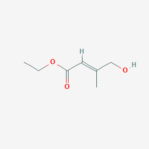 molecular formula C7H12O3 B8143324 乙基(2E)-4-羟基-3-甲基丁-2-烯酸酯 CAS No. 70423-43-7